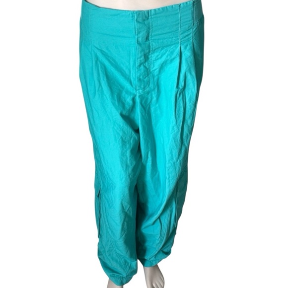 NWOT FP Movement Mesmerize Me Cargo Teal Pant Sz XL